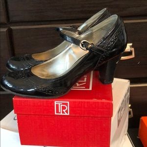 Mary Jane patent leather heels